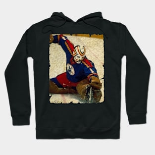 Denis Herron, 1974 in Kansas City Scouts (3.96 GAA) Hoodie